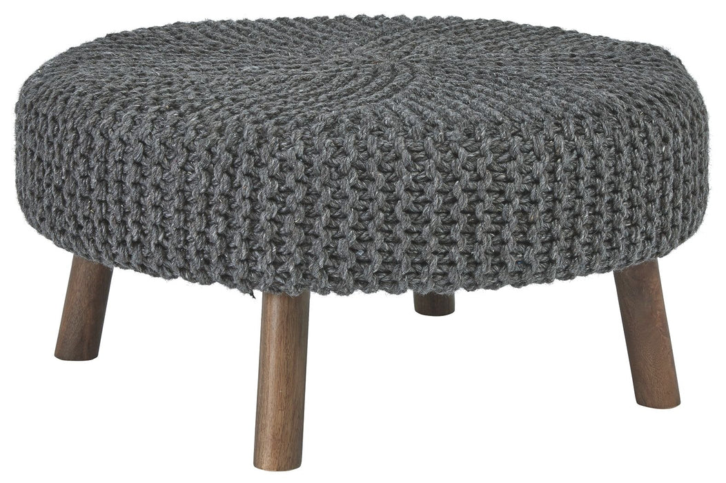 Jassmyn - Charcoal - Oversized Accent Ottoman Sacramento Furniture Store Furniture store in Sacramento