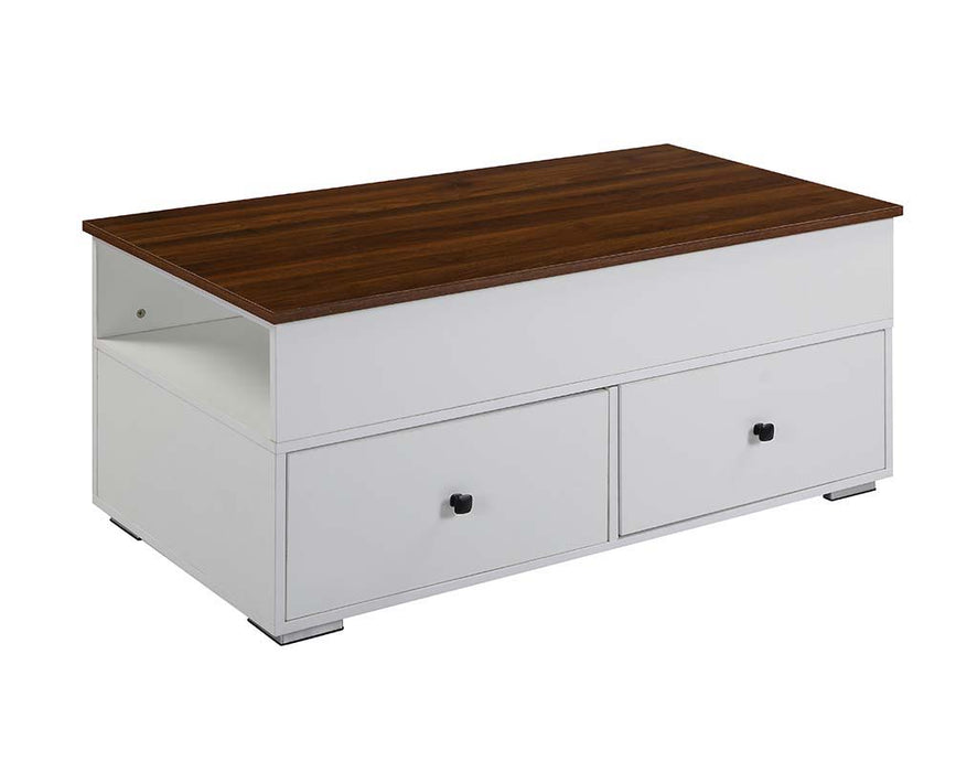 Readen - Coffee Table - White & Walnut Finish Sacramento Furniture Store Furniture store in Sacramento