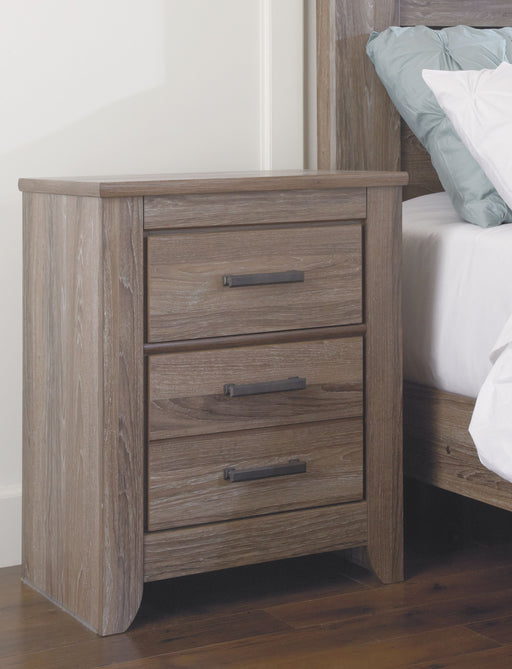 Zelen - Warm Gray - Two Drawer Night Stand Sacramento Furniture Store Furniture store in Sacramento