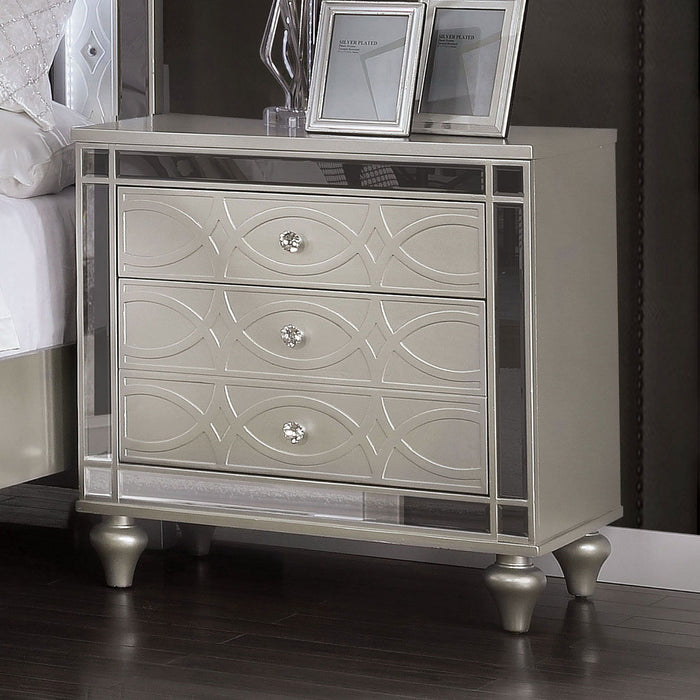 Manar - Nightstand - Silver Sacramento Furniture Store Furniture store in Sacramento