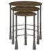 Deja - 3 Piece Round Nesting Table - Natural And Gunmetal Sacramento Furniture Store Furniture store in Sacramento