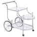 Sarandon - 3-Tier Serving Cart - Chrome And Clear Sacramento Furniture Store Furniture store in Sacramento