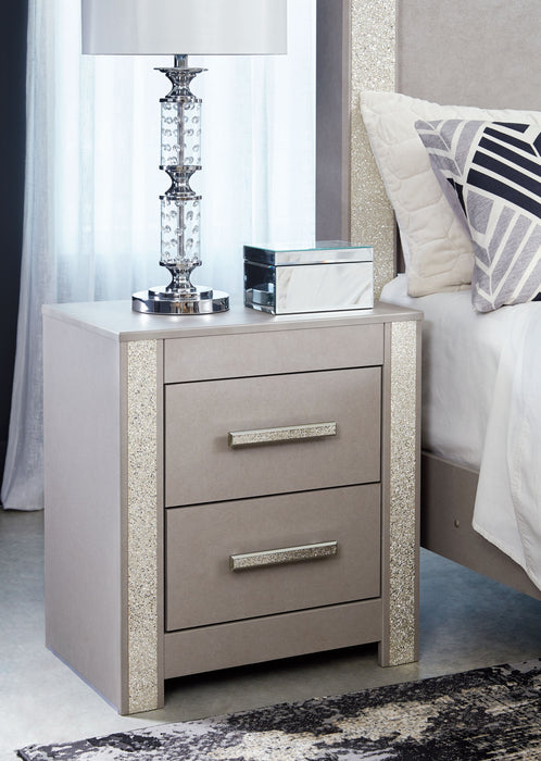 Surancha - Gray - Two Drawer Night Stand Sacramento Furniture Store Furniture store in Sacramento