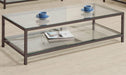 Trini - Coffee Table With Glass Shelf - Black Nickel Sacramento Furniture Store Furniture store in Sacramento