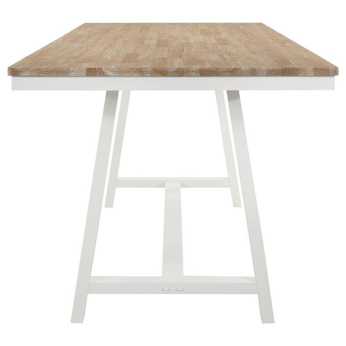 Hollis - Rectangular Counter Height Dining Table - Brown And White Sacramento Furniture Store Furniture store in Sacramento