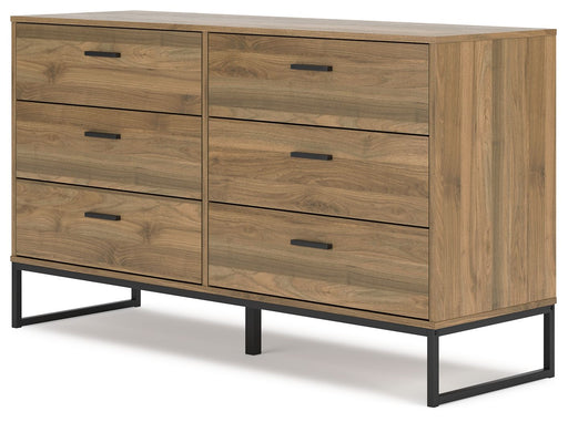 Deanlow - Honey - Six Drawer Dresser Sacramento Furniture Store Furniture store in Sacramento