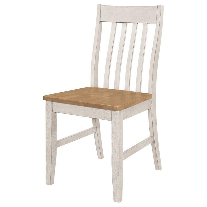 Kirby - Slat Back Side Chair (Set of 2) - Natural And Rustic Off White Sacramento Furniture Store Furniture store in Sacramento