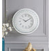 Nysa - Wall Clock - Mirrored & Faux Crystals - 20" Sacramento Furniture Store Furniture store in Sacramento