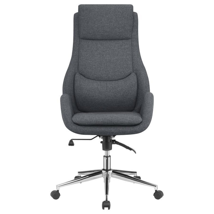 Cruz - Upholstered Office Chair With Padded Seat - Gray And Chrome Sacramento Furniture Store Furniture store in Sacramento