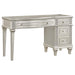 Evangeline - 4-Drawer Vanity Table With Faux Diamond Trim - Silver And Ivory Sacramento Furniture Store Furniture store in Sacramento