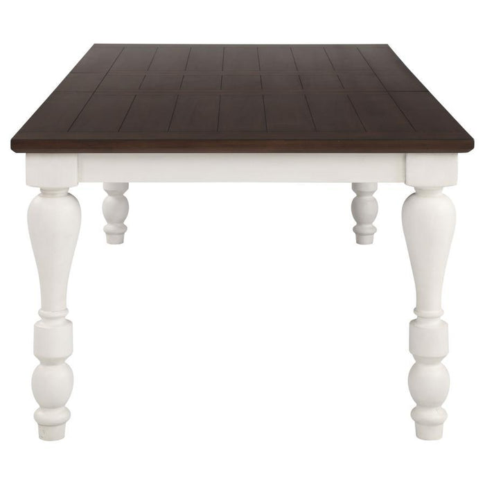 Madelyn - Dining Table With Extension Leaf - Dark Cocoa And Coastal White