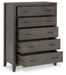 Montillan - Grayish Brown - Five Drawer Chest Sacramento Furniture Store Furniture store in Sacramento