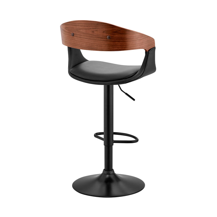 Benson - Adjustable Bar Stool - Walnut Wood