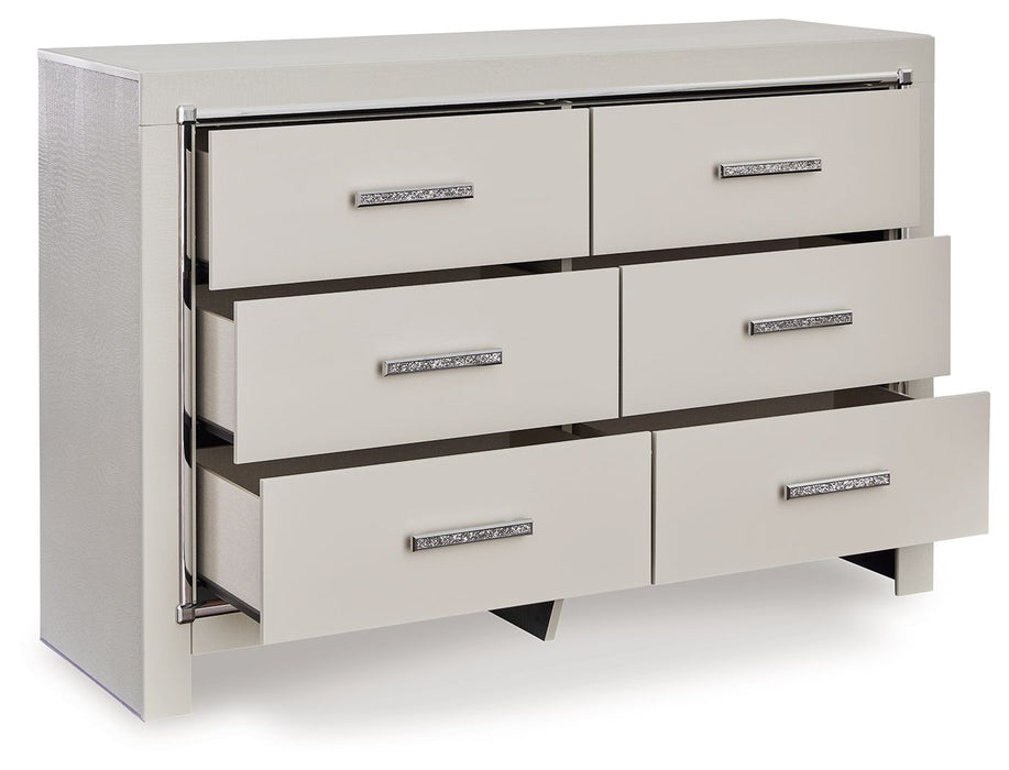 Zyniden - Silver - Six Drawer Dresser Sacramento Furniture Store Furniture store in Sacramento