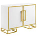 Elsa - 2-Door Accent Cabinet With Adjustable Shelves - White And Gold Sacramento Furniture Store Furniture store in Sacramento
