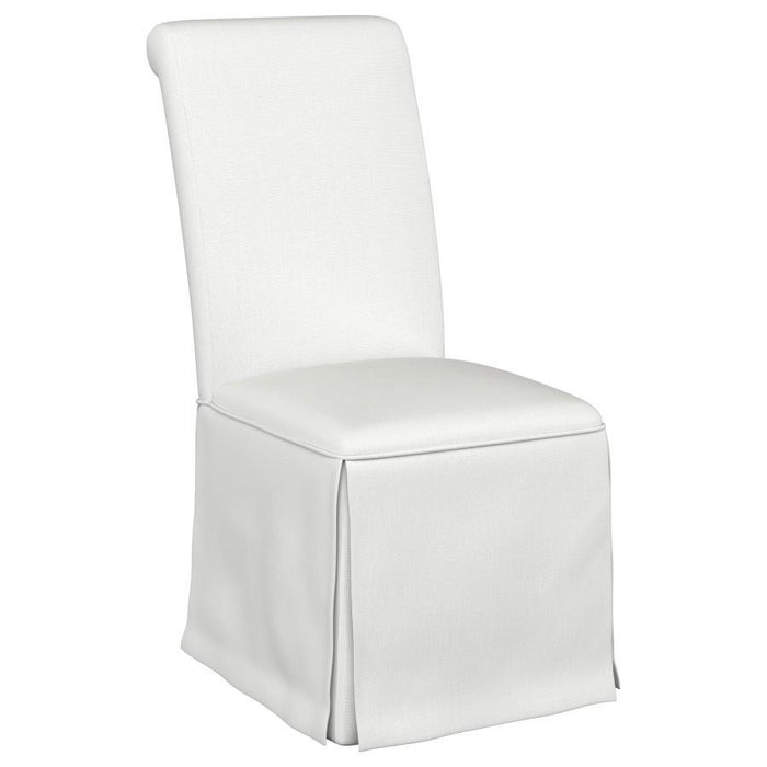 Shawna - Upholstered Skirted Parson Dining Side Chair (Set of 2) - White