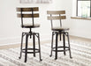 Lesterton - Light Brown / Black - Swivel Barstool (Set of 2) Sacramento Furniture Store Furniture store in Sacramento