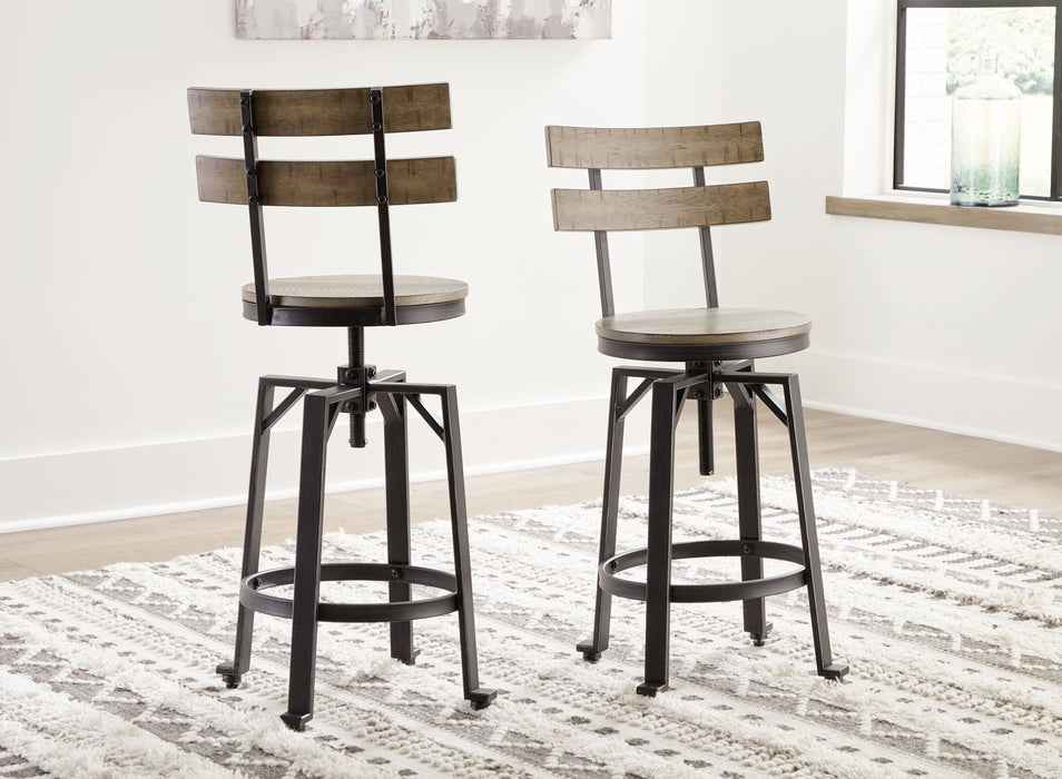 Lesterton - Light Brown / Black - Swivel Barstool (Set of 2) Sacramento Furniture Store Furniture store in Sacramento