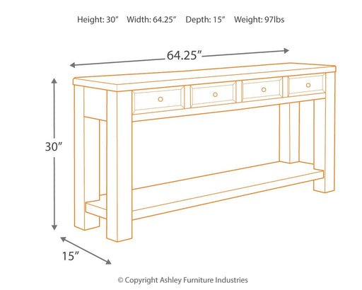 Gavelston - Black - Sofa Table Sacramento Furniture Store Furniture store in Sacramento