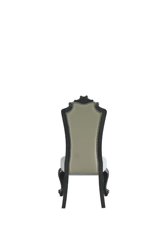 House - Delphine - Side Chair (Set of 2) - Two Tone Ivory Fabric, Beige PU & Charcoal Finish Sacramento Furniture Store Furniture store in Sacramento