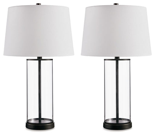 Wilmburgh - Clear / Bronze Finish - Glass Table Lamp (Set of 2) Sacramento Furniture Store Furniture store in Sacramento