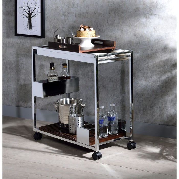 Lisses - Serving Cart - Chrome Sacramento Furniture Store Furniture store in Sacramento