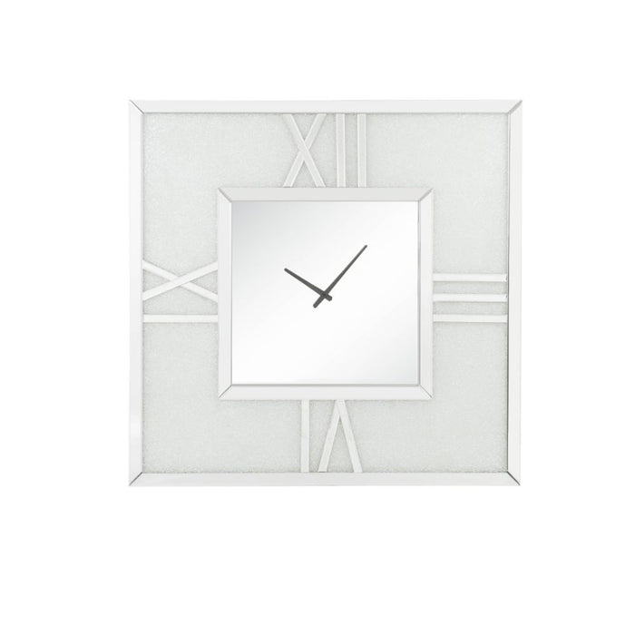 Noralie - Wall Clock - Mirrored & Faux Diamonds - 40"