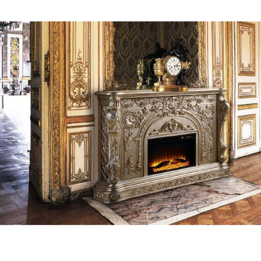 Zabrina - Fireplace - Antique Silver Finish - 49.5" Sacramento Furniture Store Furniture store in Sacramento