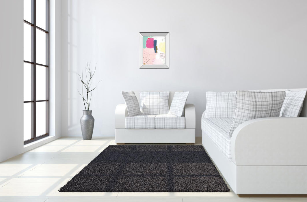 Dots And Colours-Speckle By Joelle Wehkamp - Mirror Framed Print Wall Art - Pink