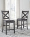 Myshanna - Gray - Upholstered Barstool (Set of 2) Sacramento Furniture Store Furniture store in Sacramento