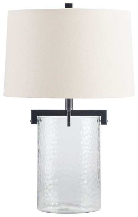 Fentonley - Clear / Antique Black - Glass Table Lamp Sacramento Furniture Store Furniture store in Sacramento