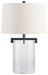 Fentonley - Clear / Antique Black - Glass Table Lamp Sacramento Furniture Store Furniture store in Sacramento