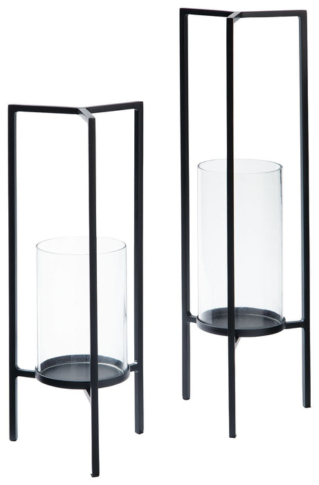 Ginette - Black - Candle Holder Set (Set of 2) Sacramento Furniture Store Furniture store in Sacramento