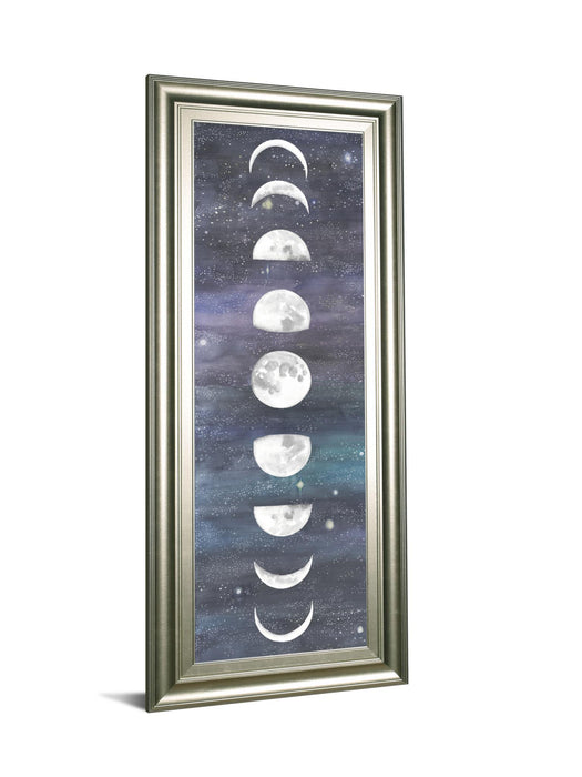 Moon Chart I By Naomi Mccavitt - Framed Print Wall Art - Blue