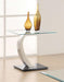 Pruitt - Glass Top End Table - Clear And Satin Sacramento Furniture Store Furniture store in Sacramento