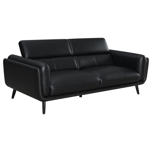 Shania - Track Arms Sofa With Tapered Legs - Black Sacramento Furniture Store Furniture store in Sacramento