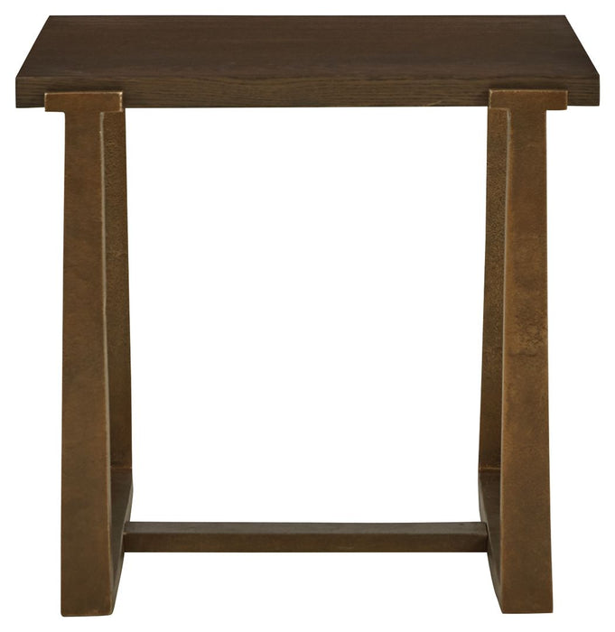 Balintmore - Brown / Gold Finish - Rectangular End Table Sacramento Furniture Store Furniture store in Sacramento