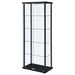 Delphinium - 5-Shelf Glass Curio Cabinet - Black And Clear Sacramento Furniture Store Furniture store in Sacramento