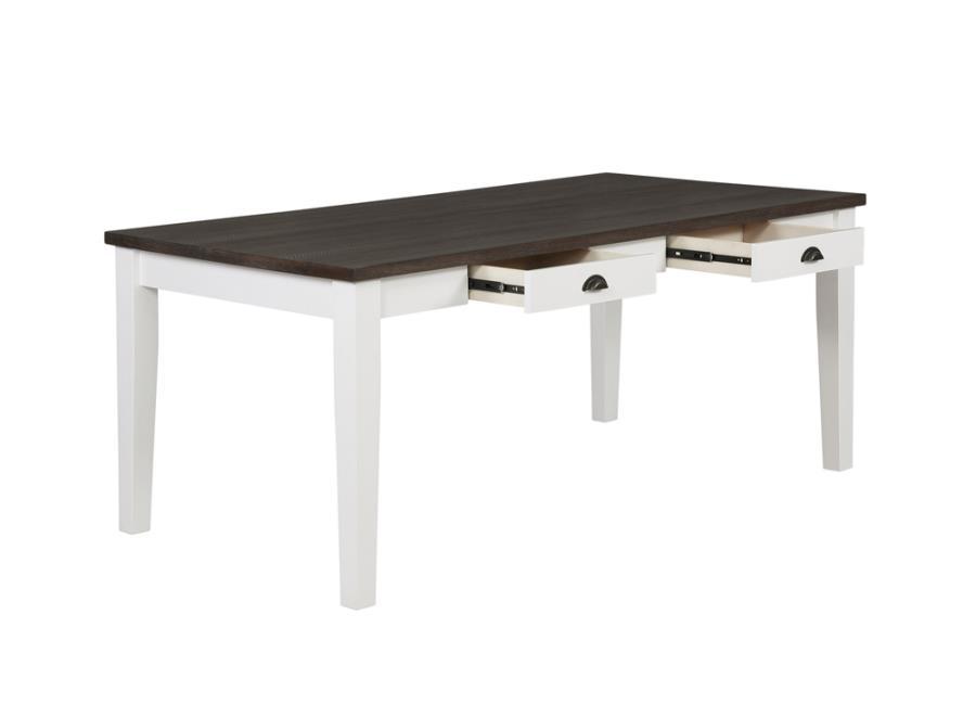 Kingman - 4-Drawer Dining Table - Espresso And White Sacramento Furniture Store Furniture store in Sacramento