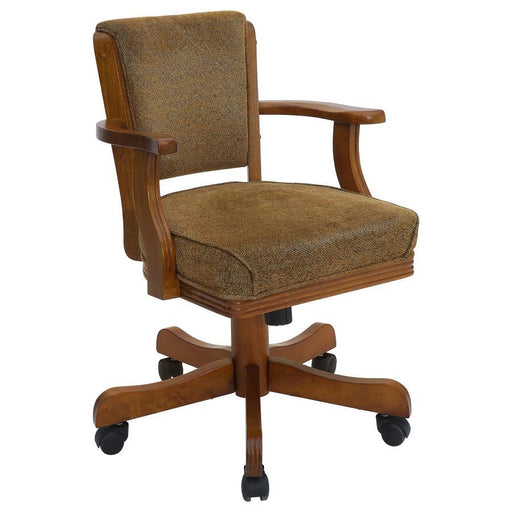 Mitchell - Upholstered Game Chair - Olive Brown And Amber Sacramento Furniture Store Furniture store in Sacramento
