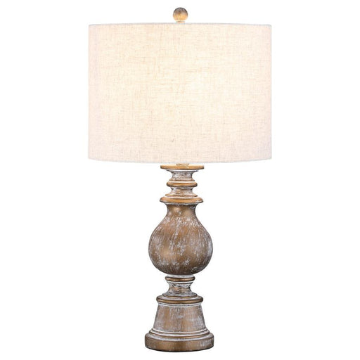 Brie - Drum Shade Table Lamp - Oatmeal And Antique Gold Sacramento Furniture Store Furniture store in Sacramento