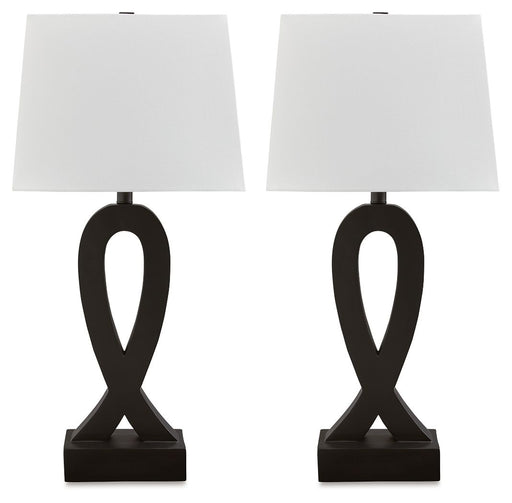 Markellton - Black - Poly Table Lamp (Set of 2) Sacramento Furniture Store Furniture store in Sacramento