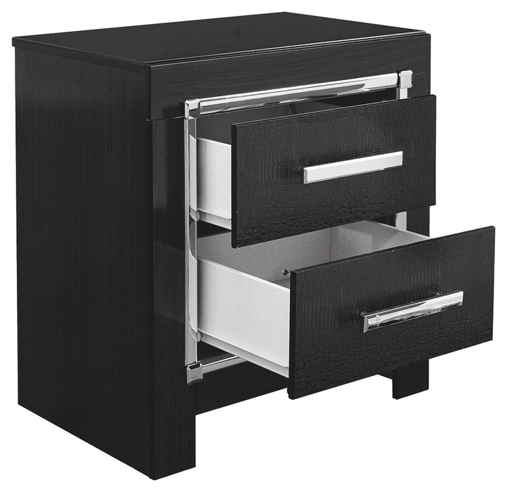 Kaydell - Black - Two Drawer Night Stand Sacramento Furniture Store Furniture store in Sacramento