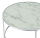Lynn - 2 Piece Round Nesting Table - White And Chrome Sacramento Furniture Store Furniture store in Sacramento