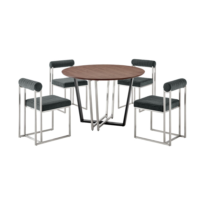 Joana Anastasia - Round Walnut Dining Table Set