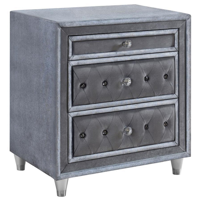 Antonella - 3-Drawer Upholstered Nightstand Sacramento Furniture Store Furniture store in Sacramento