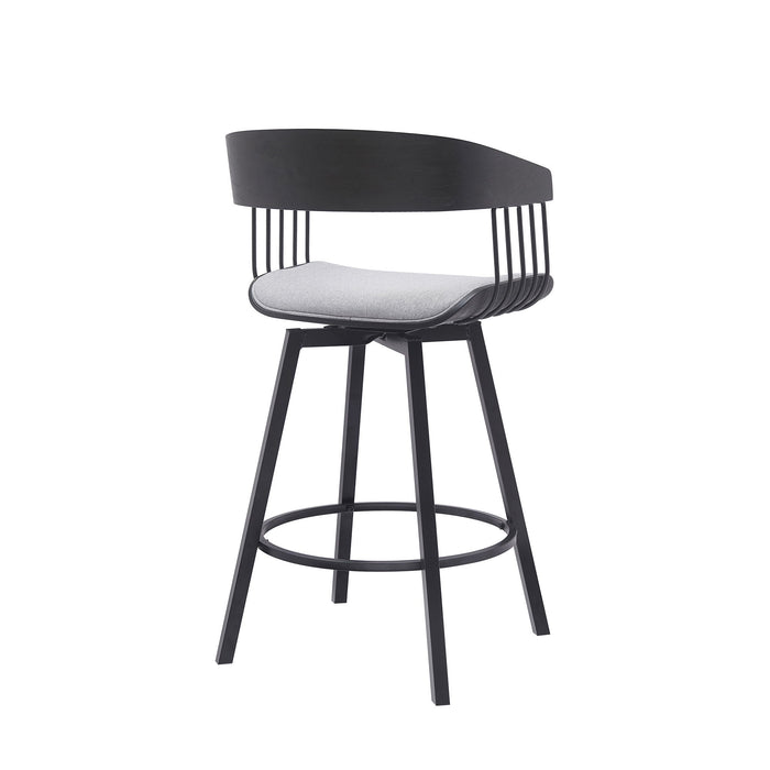 Athena - Swivel Black Metal Stool