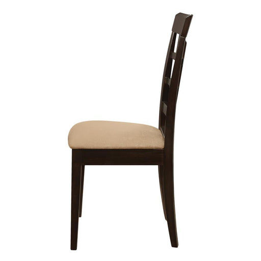 Gabriel - Lattice Back Side Chairs (Set of 2) - Cappuccino And Tan Sacramento Furniture Store Furniture store in Sacramento