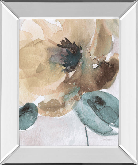 Watercolor Poppy Il By Carol Robinson - Mirror Framed Print Wall Art - Beige