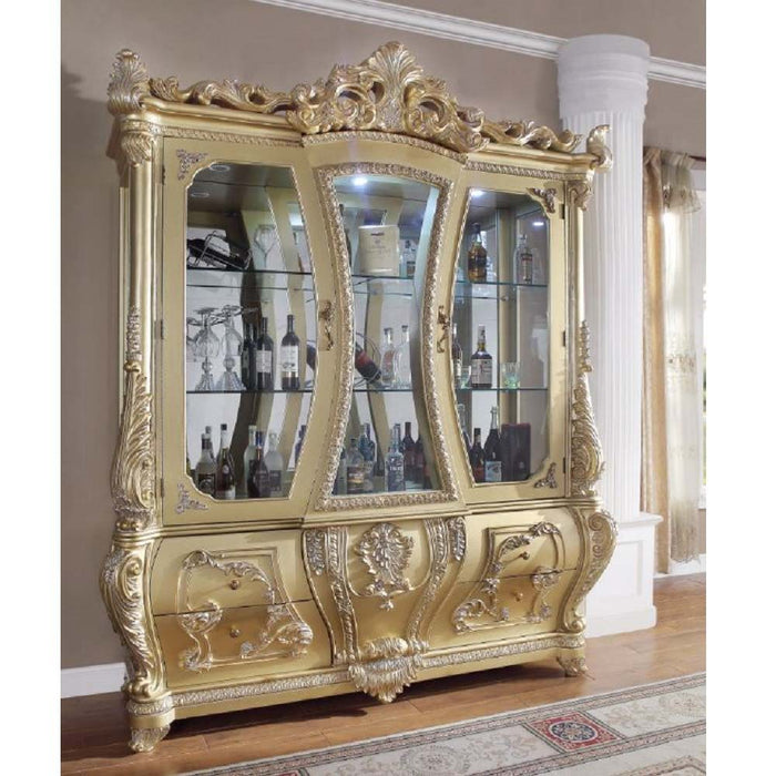 Cabriole - Curio - Gold Finish Sacramento Furniture Store Furniture store in Sacramento